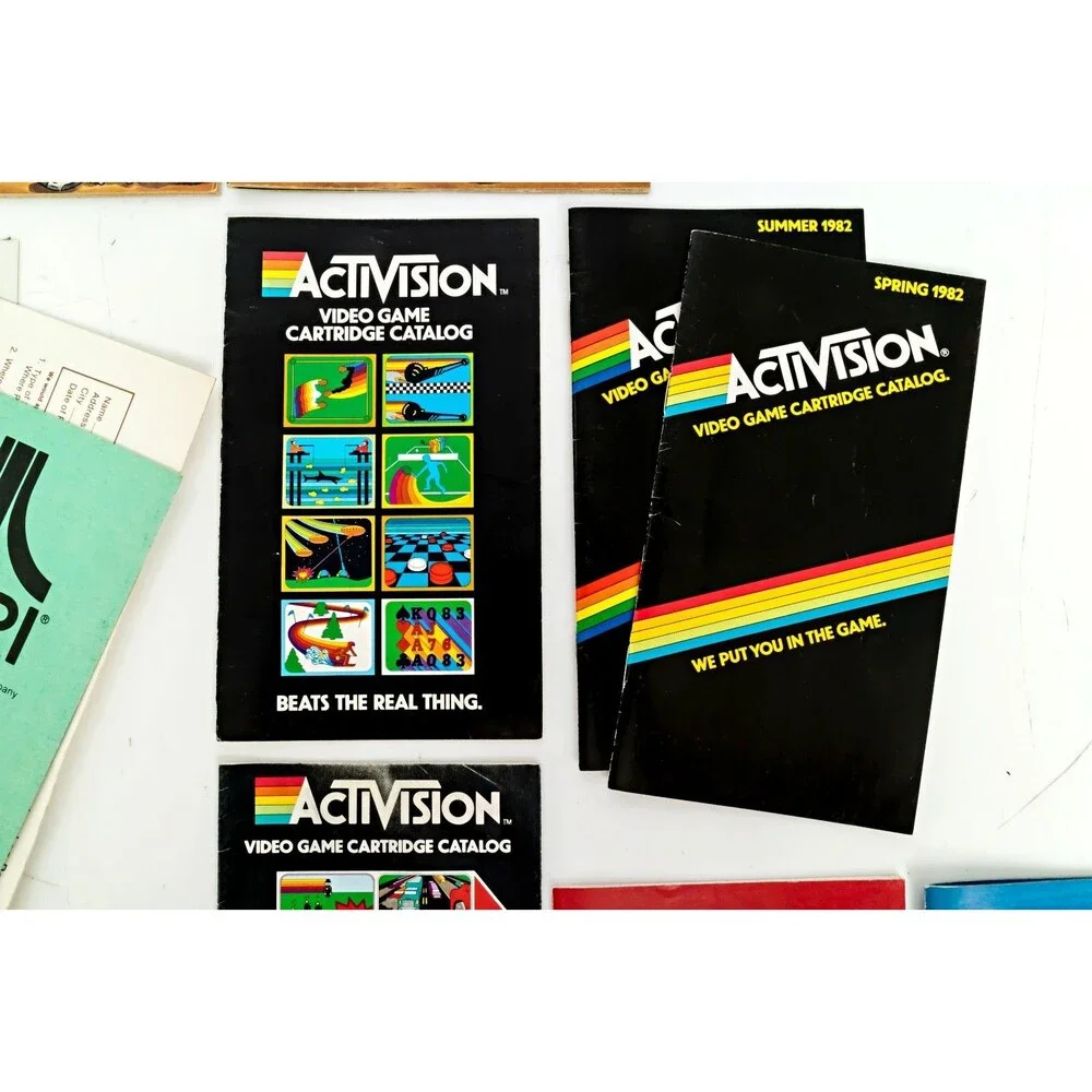 Lot of 17 Atari Vintage Original Video Game Manuals Catalogs Booklets